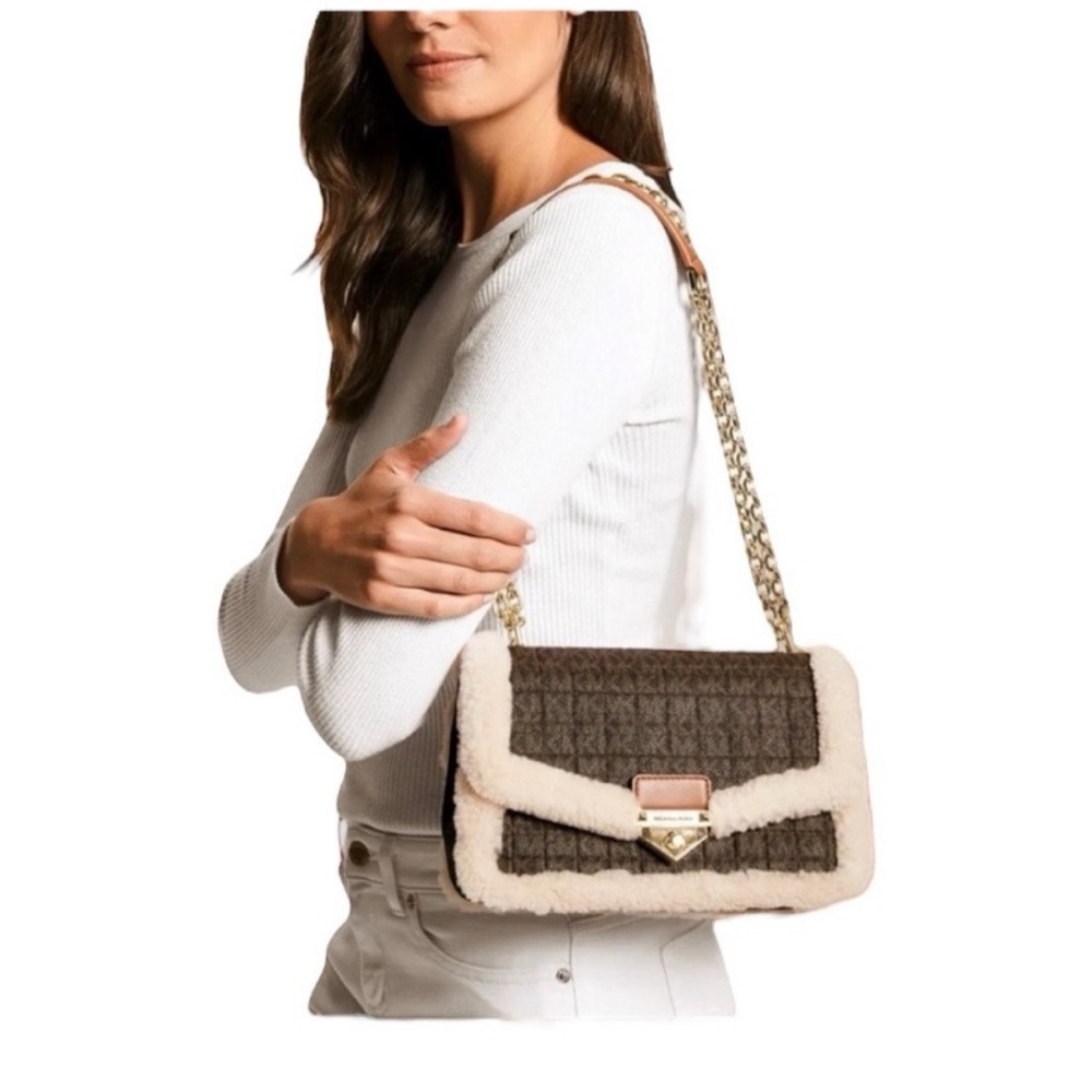 NWOT Michael Kors Like New Soho Long Chain
Shoulder Bag Shearling Crossb…
